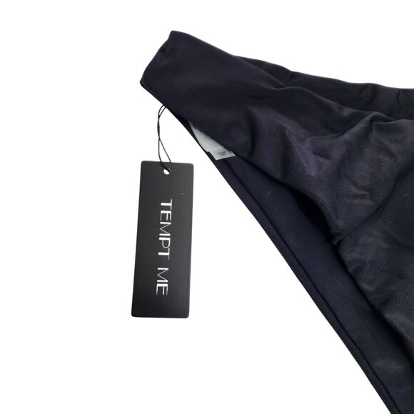 Tempt Me Black High-Cut Bikini Bottom Swimwear Size XL - Picture 4 of 4